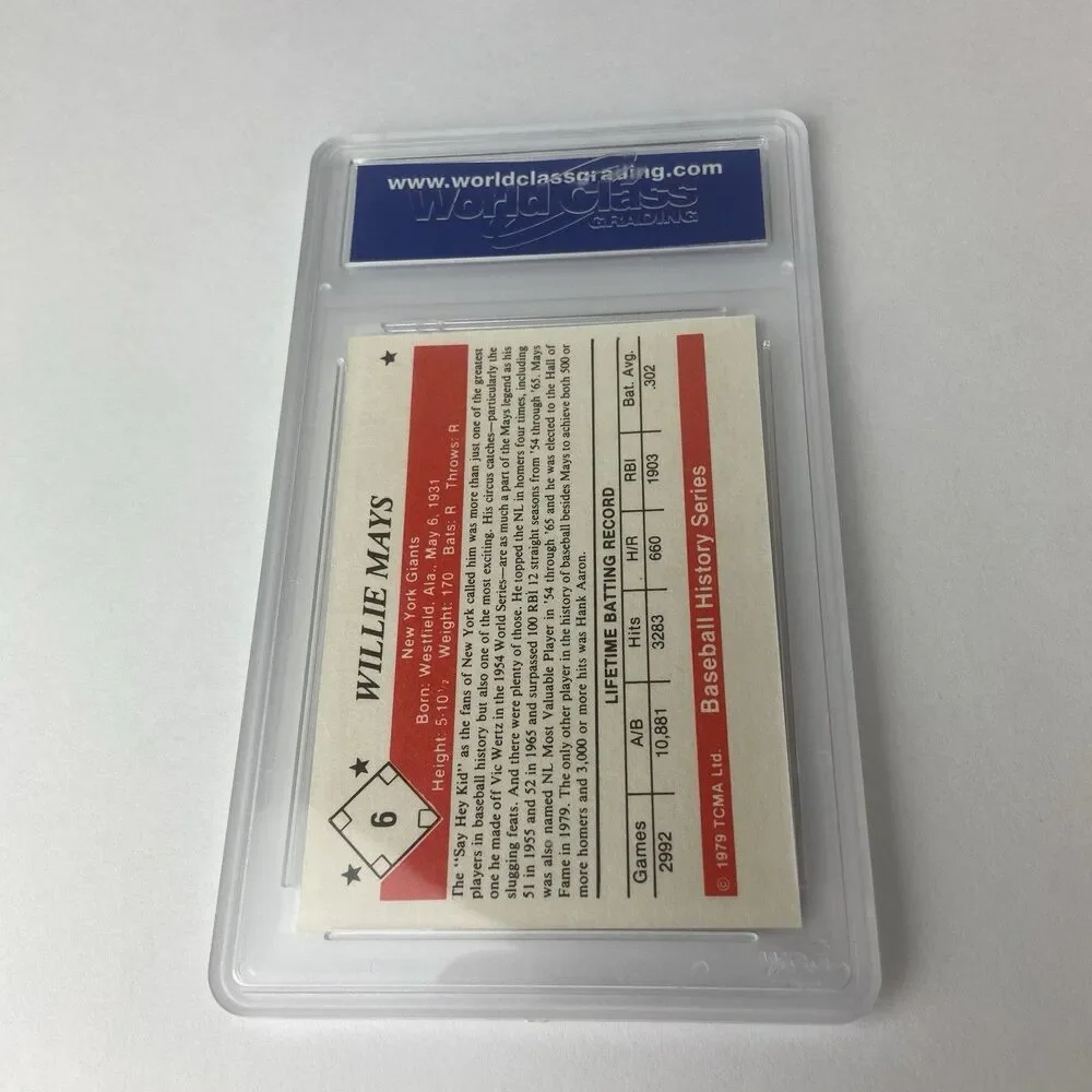 1979 TCMA Willie Mays Baseball History Series Graded WCG 10 Gem-MT